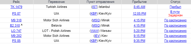 В Запорожье задерживаются авиарейсы