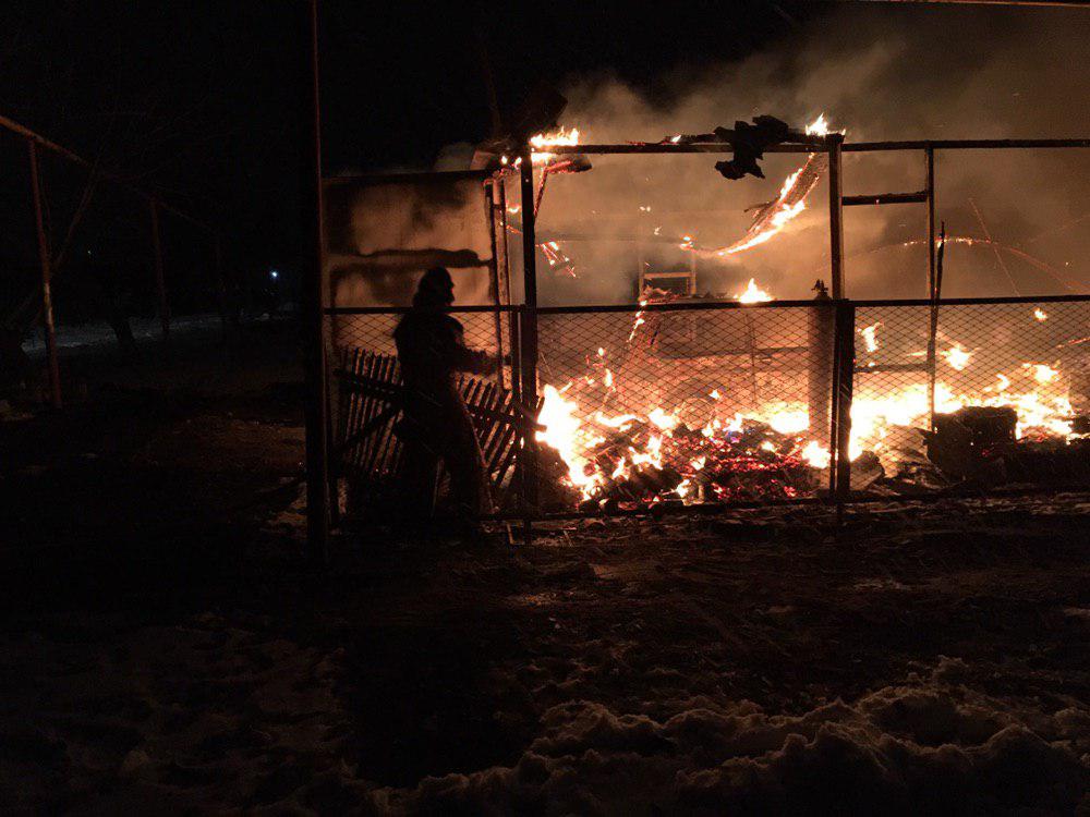 В Пологах сгорел гараж с автомобилями