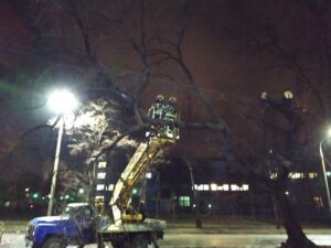 В Запорожской области ночью для ликвидации последствий штормовой погоды привлекли 62 спасателя