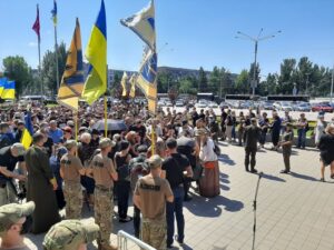 В Запорожье простились с бойцом ООС Олегом Черевко, – фото