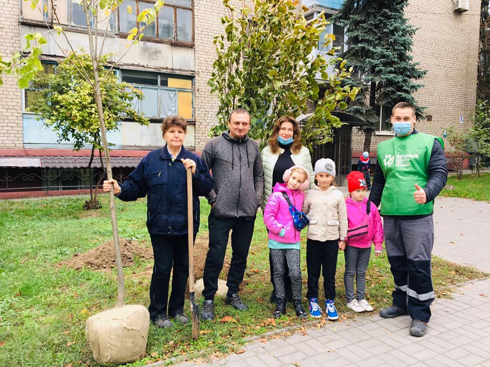 Зеленое Запорожье высадка молодых саженцев