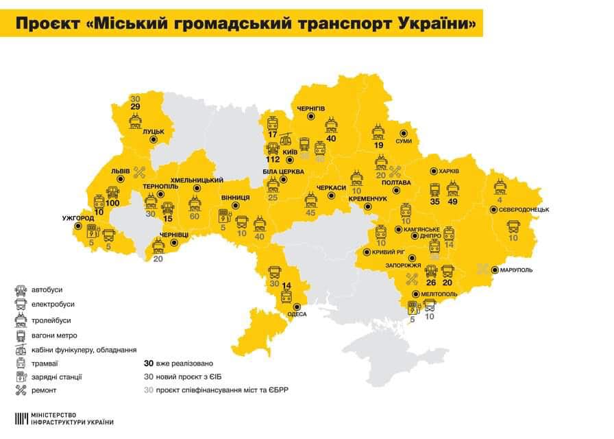 В двух городах Запорожской области будет обновлен общественный транспорт