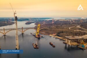 В Запорожье продолжается строительство вантового моста через Днепр, – ВИДЕО