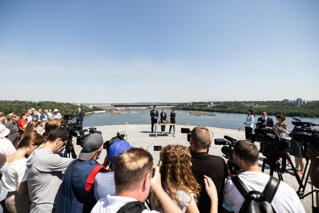 Олена Зеленська на Кургані єдності на Хортиці в Запоріжжі