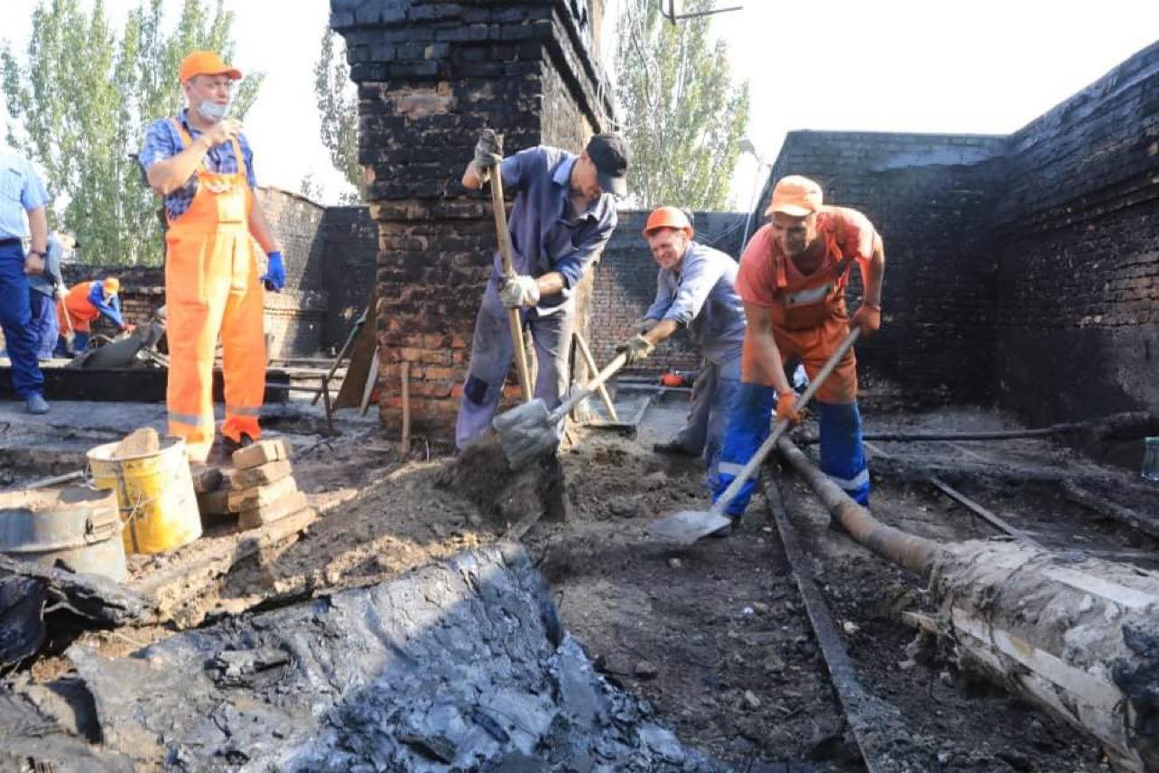 Запорожь пожар в центре города