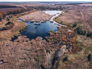 Остатки меннонитской водяной мельницы с высоты птичьего полета показал запорожский фотограф (ФОТО)