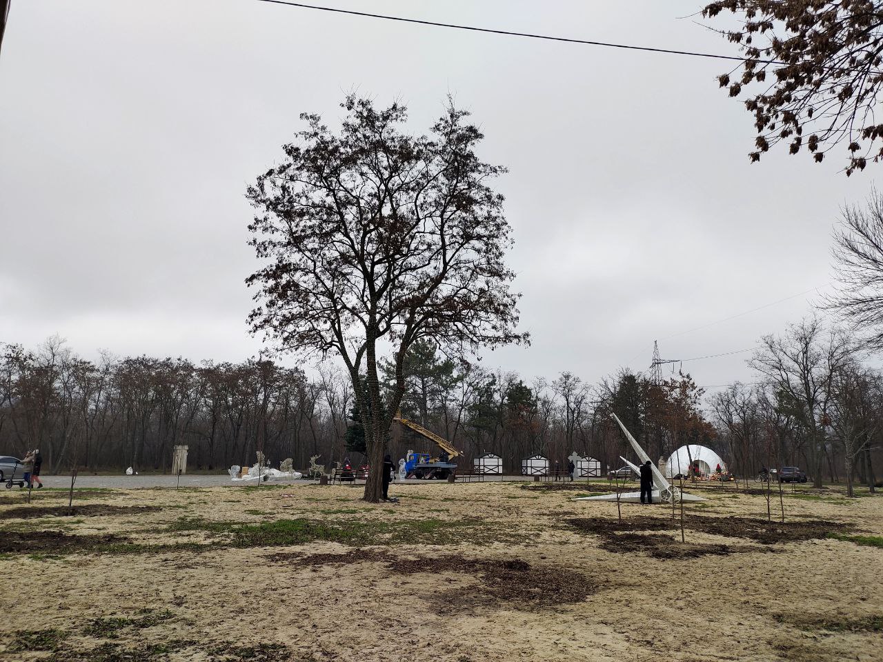 Установка новогоднего городка