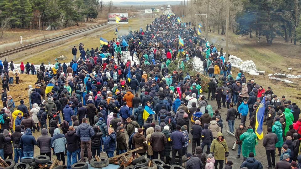 В Энергодаре в третий раз вышли на оборону города