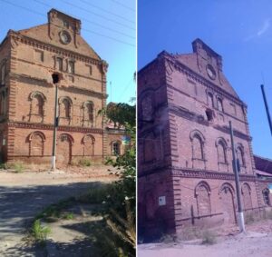 В Гуляйполе оккупанты попали снарядом в историческую памятку: часть здания разрушена