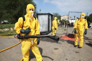 В Запорожье отработали действия на случай аварии на Запорожской АЭС (ФОТО)