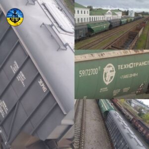 Оккупанты вывозят украденное зерно из Бердянска железнодорожными путями