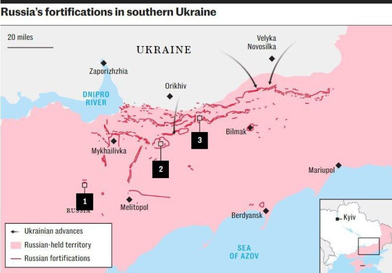 Стало известно, как россияне выстроили линию обороны в Запорожской области