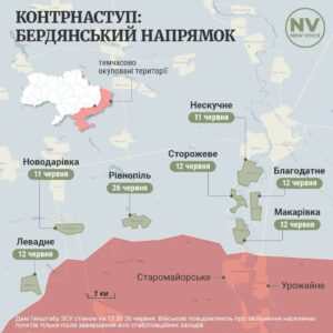 Оборона оккупантов замедлила ВСУ на Бердянском направлении
