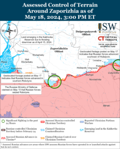 ISW: Российские военные продвинулись возле Гуляйполя и Работино Запорожской области