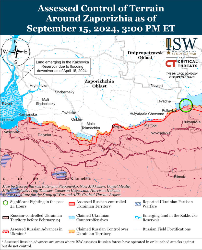 Zaporizhia Battle Map Draft September 15, 2024