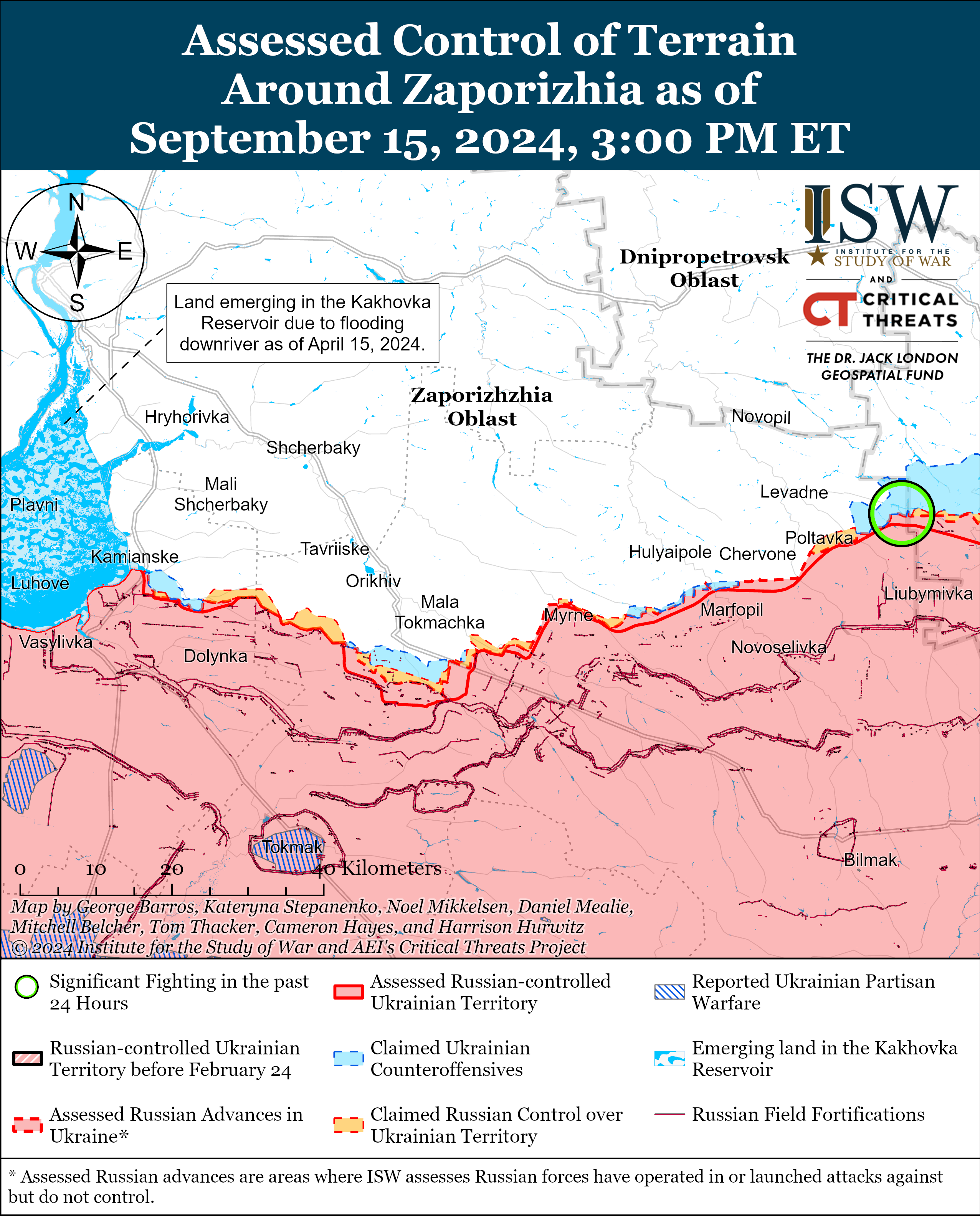Zaporizhia Battle Map Draft September 15, 2024