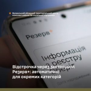 Хто може автоматично оформити відстрочку у додатках «Резерв+» та «Армія+»: роз’яснення від ТЦК