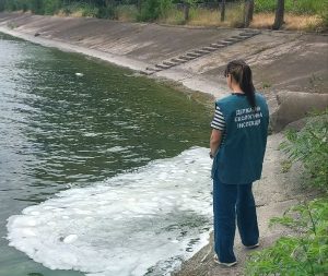 В реке в Запорожье зафиксировали зеленый налет на воде: результаты проверки (ФОТО)