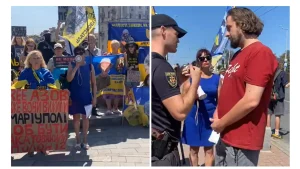 В Запорожье мужчина требовал остановить акцию поддержки пленных: последствия