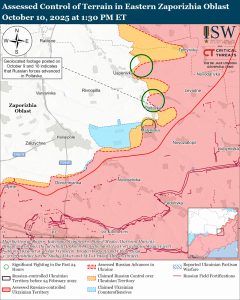 Войска РФ недавно продвинулись на востоке Запорожской области, — ISW