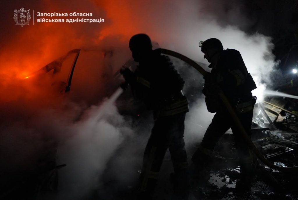 Пожежа внаслідок обстрілу