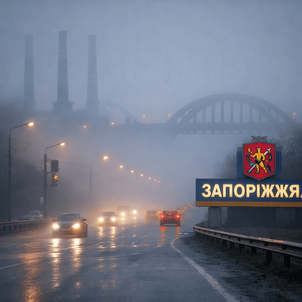 У Запоріжжі погана видимість на дорозі через туман