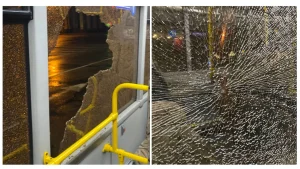 В Запорожье неизвестные разбили окна в автобусе: где именно