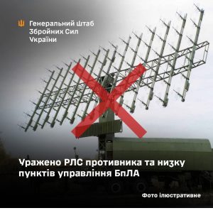 Украинские военные нанесли удары по ряду пунктов управления БпЛА в Запорожской области