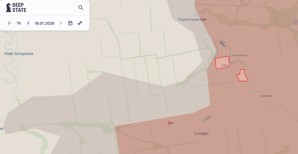 Село Рибне. Мапа: DeepState