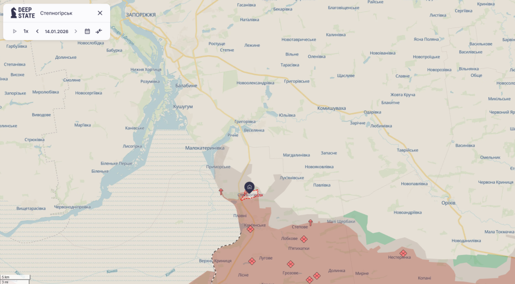 На Запоріжжі окупанти намагаються закріпитися у Степногірську та прилеглих населених пунктах