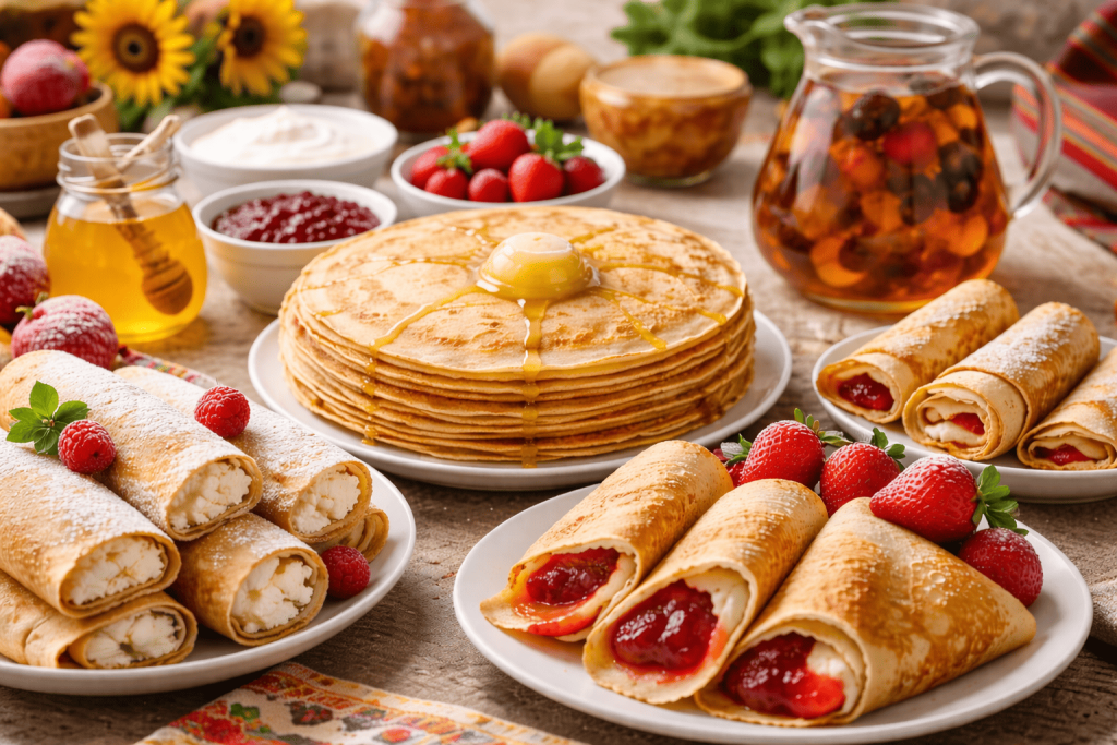 Рецепти млинців та налисників на Масницю