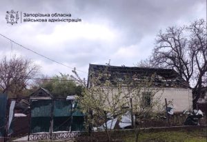 Российский дрон атаковал один из районов Запорожья (ФОТО)