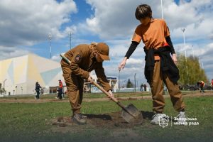 У запорізькому парку висадили понад 100 дубів