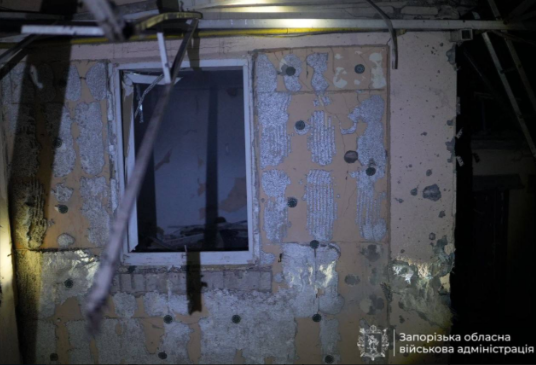 Пізно вночі російські війська знову атакували Запоріжжя безпілотниками: