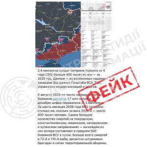 У мережі поширюють фейк про «2,4 млн втрат ЗСУ»: що відомо