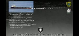 Українські військові уразили російський вантажний корабель у Запорізькій області (ВІДЕО)