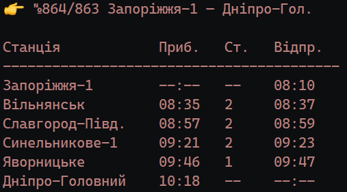 Отмена рейсов Запорожье – Днепр: «Укрзализныця» обновила график движения электричек
