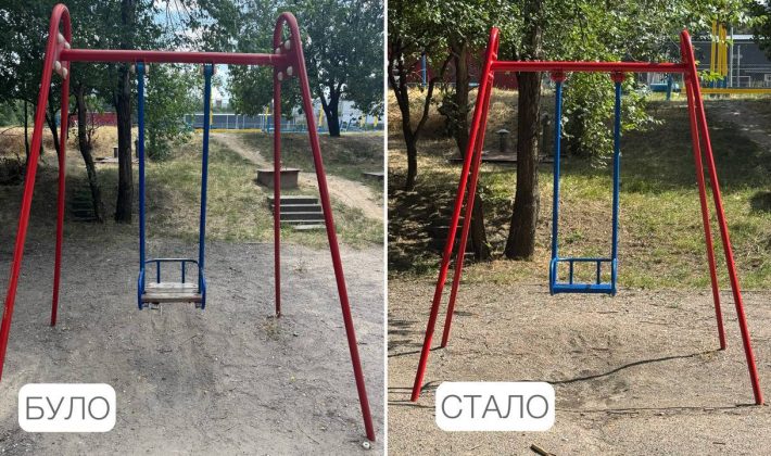В Запорожье отремонтировали еще одну детскую площадку на Бабурке: где именно