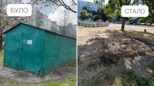 В Хортицком районе Запорожья демонтировали незаконное сооружение