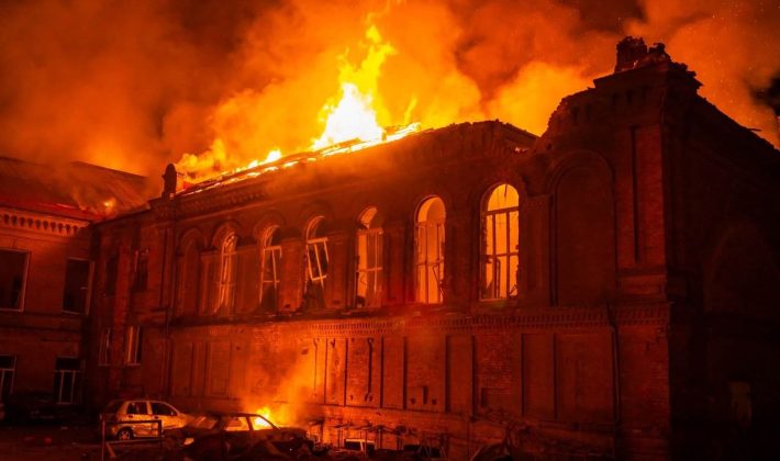 В Запорожье в результате ночной атаки поврежден корпус №3 ЗНУ