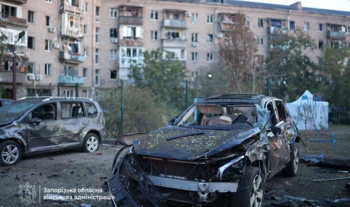 Наслідки російської атаки по Запоріжжю, 9 жовтня 2026 року. Фото: Запорізька обласна військова адміністрація