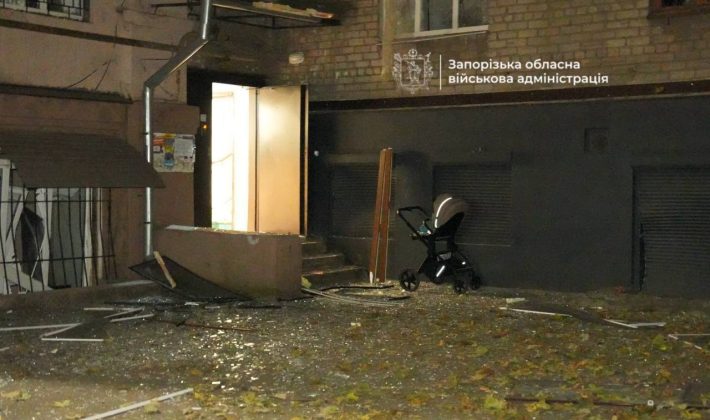 Наслідки російської атаки по Запоріжжю, 10 жовтня 2026 року. Фото: Запорізька обласна військова адміністрація