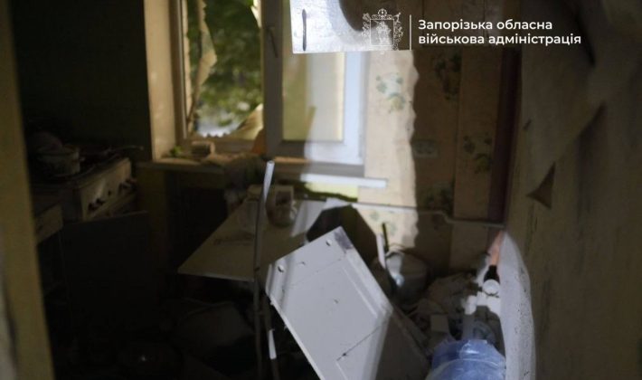 Наслідки російської атаки по Запоріжжю, 10 жовтня 2026 року. Фото: Запорізька обласна військова адміністрація