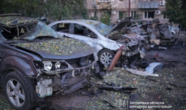 Наслідки російської атаки по Запоріжжю, 9 жовтня 2026 року. Фото: Запорізька обласна військова адміністрація