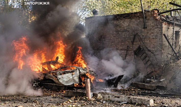 На Бабурке в Запорожье после российской атаки есть раненые, — ГСЧС (ФОТО)